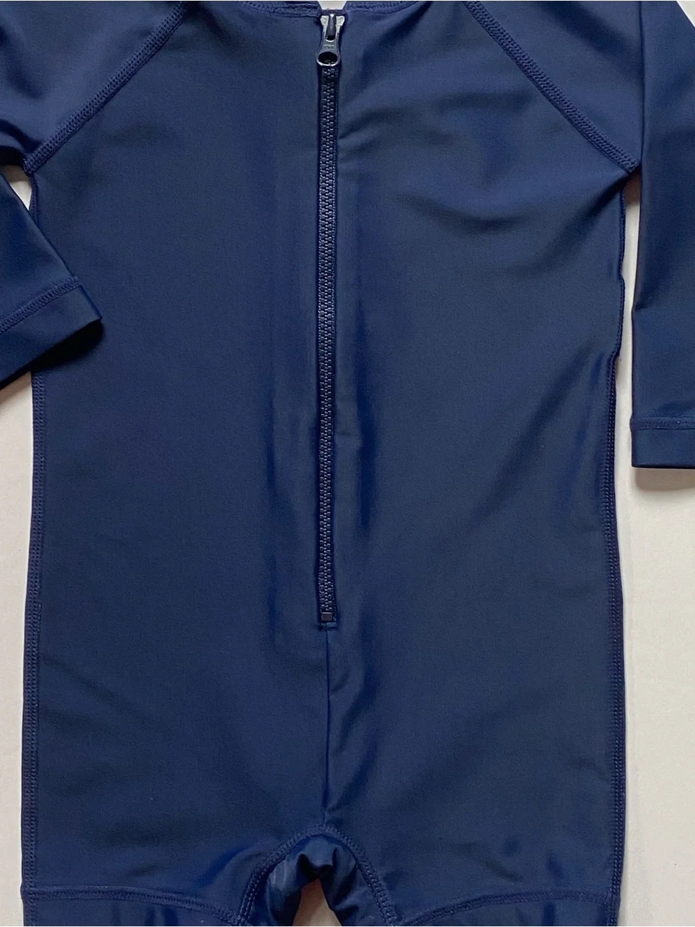 Hannah Anderson Rashguard Swimsuit Size 12 18 months 75 Navy Blue One Piece Zips